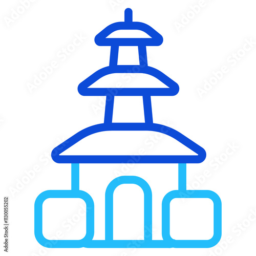 Asian temples Duoline Icon