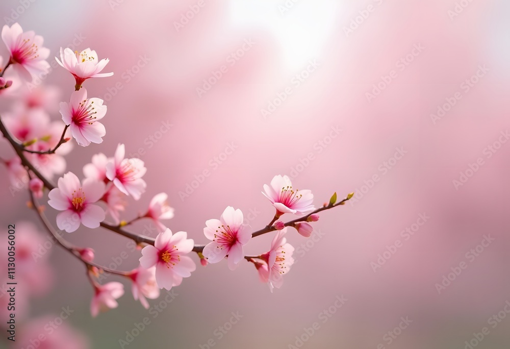 Fototapeta premium Soft focus Beautiful pink cherry blossom, Sakura flower at full bloom in Japan 