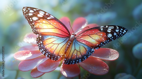 Vibrant Butterfly on Flower Nature Photography Insect Wildlife