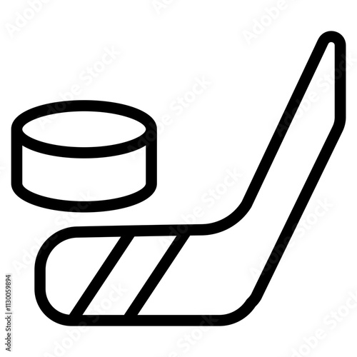 Ice hockey puck Line Icon