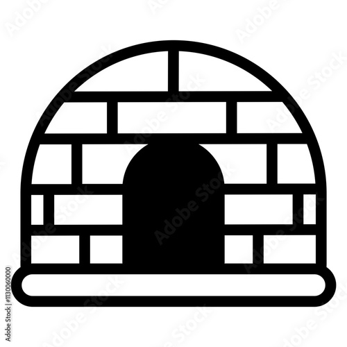 Inuit igloo Glyph Icon
