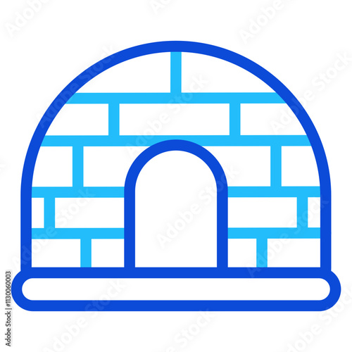 Inuit igloo Duoline Icon