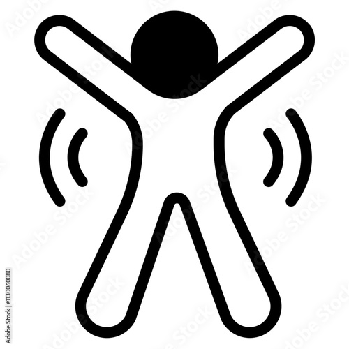 Jumping jacks Glyph Icon