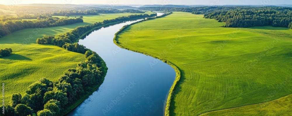 Map atlas idea. Aerial view of a serene river winding through vibrant green fields and lush landscapes. Map atlas idea. Aerial view of a serene river winding through vibrant green fields and lush landscapes.