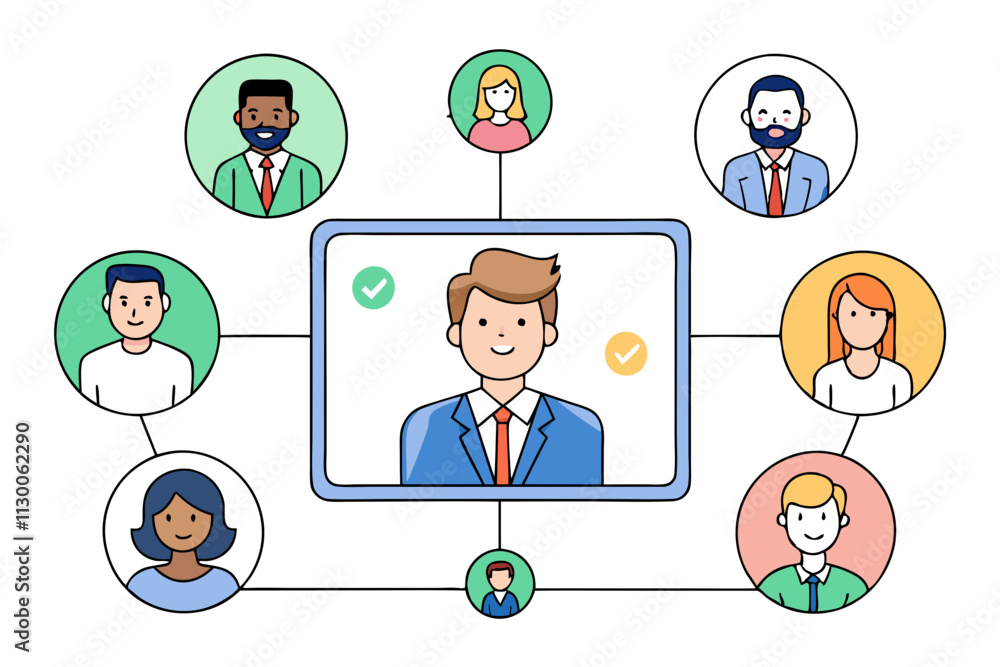 Online meeting with professional people Online meeting with professional people