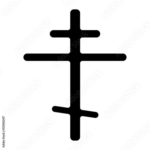 Russian Orthodox cross Solid Icon