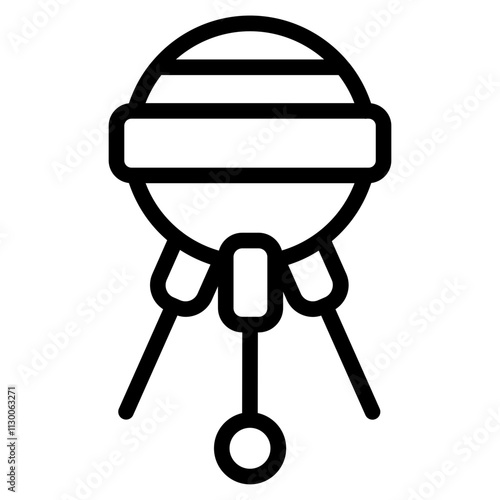 Sputnik satellite Line Icon