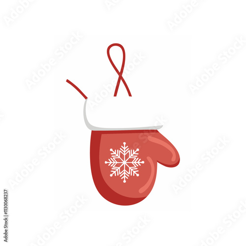 Christmas Mitten Sketch Celebration Decoration Winter Event Festival of X-Mas
