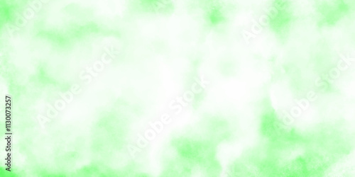 mint green background covering soft and white clouds, green texture cloudy background with watercolor white stains, paper texture with white clouds or fog is surrounding randomly.