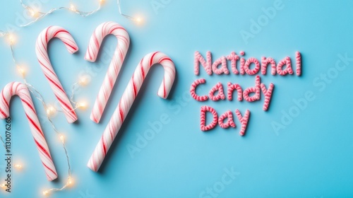 Wallpaper Mural Festive Candy Cane Display for National Candy Cane Day, Christmas, and New Years Celebrations Torontodigital.ca