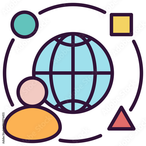 Diversity Outline Color Icon