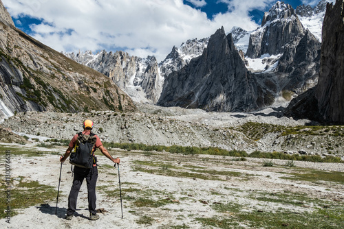 Trekking in the beautiful Nangma Valley (Yosemite of Pakistan), Kanday, Baltistan, Pakista photo