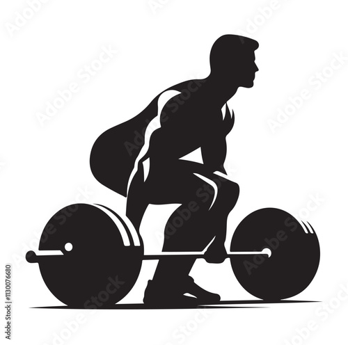 Weightlifter Silhouette vector illustration