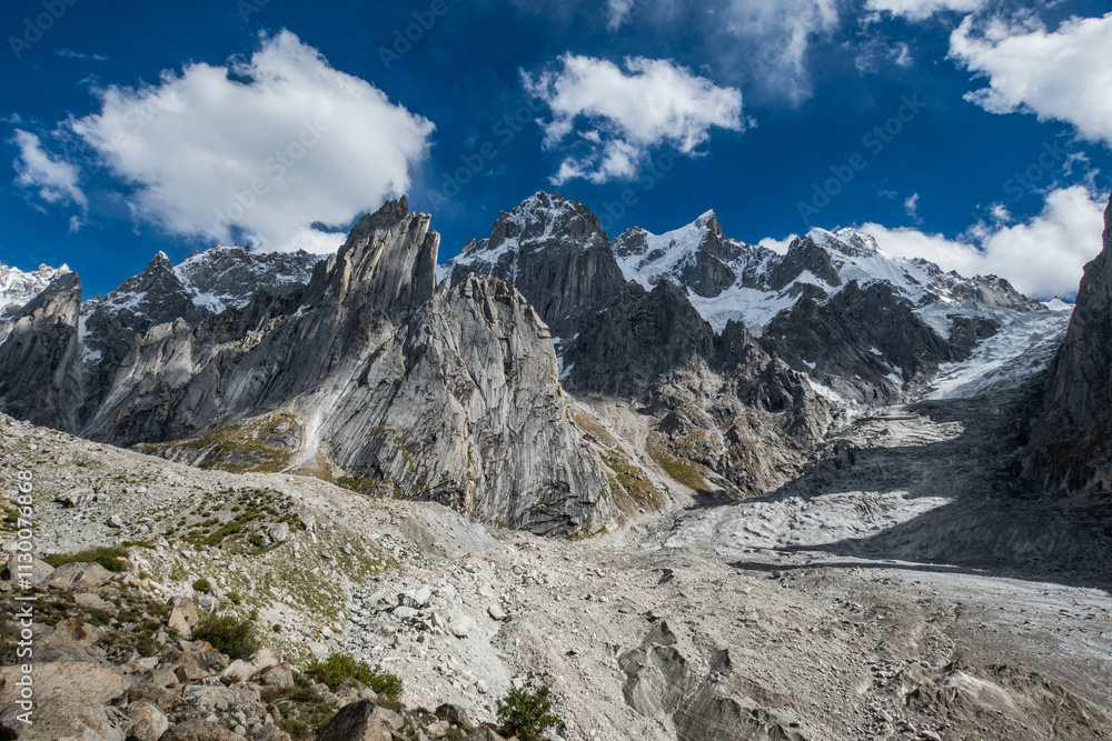 Obraz premium View of the beautiful Nangma Valley (Yosemite of Pakistan), Kanday, Baltistan, Pakistan