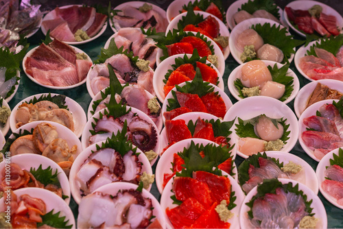 Photography Seafood delicacies at Tsukiji fish market