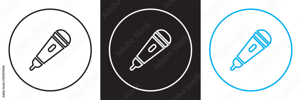 Microphone icon. Vector illustration. isolated on white and black background. EPS 10 Microphone icon. Vector illustration. isolated on white and black background. EPS 10