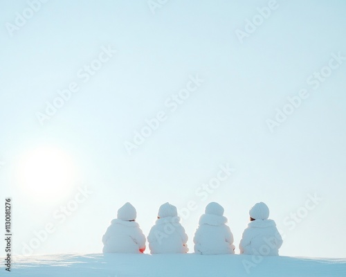 Quviasukvik Joy Inuit Childrens Winter Celebration for the Return of the Sun – A Festive Scene Suitable for Christmas and Hanukkah photo