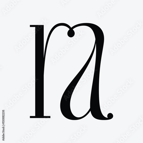 ra initial letter symbol design photo