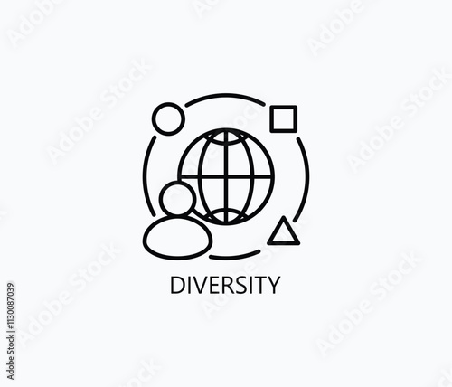 Diversity Vector, Icon Or Logo Sign Symbol Illustration 