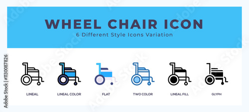 Wheel chair icon vector design illustration in trendy style