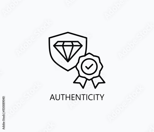 Authenticity Vector, Icon Or Logo Sign Symbol Illustration 