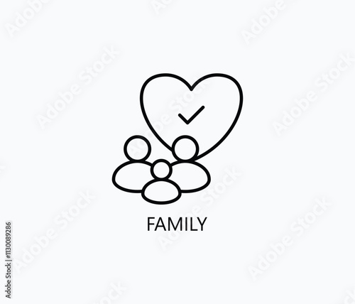 Family Vector, Icon Or Logo Sign Symbol Illustration 