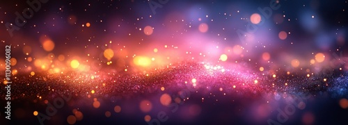 purple and gold shimmering bokeh background dreamy abstract glitter light