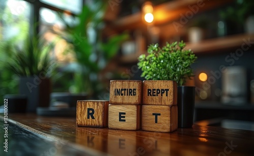 Incident Report Wooden Blocks on Desk Business Concept photo