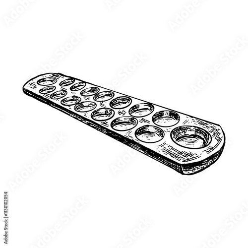 illustration of Congklak indonesian traditional games handdrawn