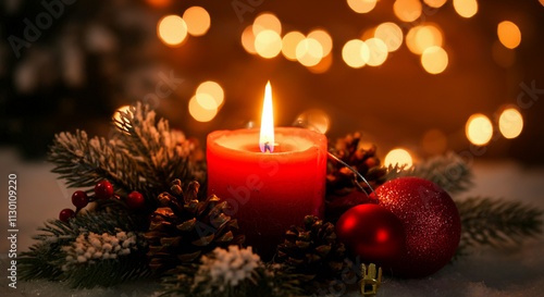 A red candle burning bright...