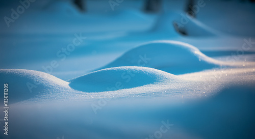 A close-up of smooth, snow-...