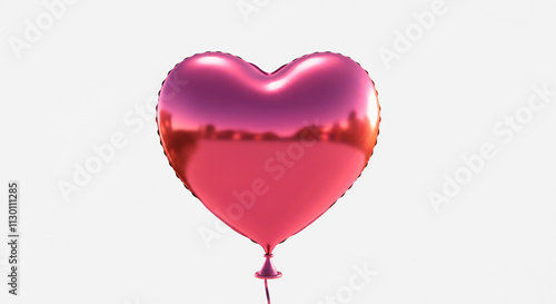 A pink heart-shaped balloon...