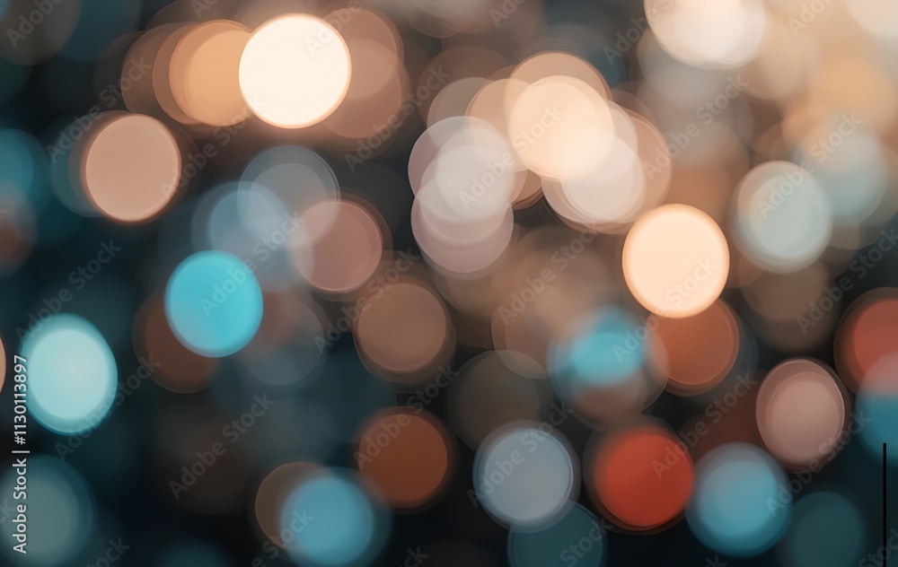 Fototapeta premium Abstract Background with Colorful Bokeh Lights and Soft Focus