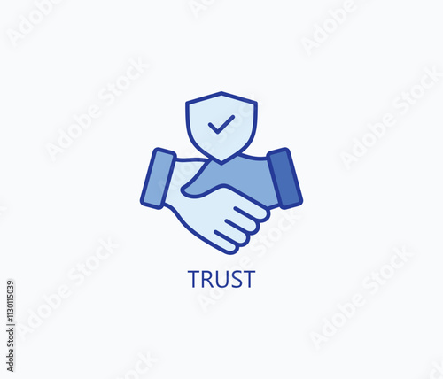 Trust vector, icon or logo sign symbol illustration 