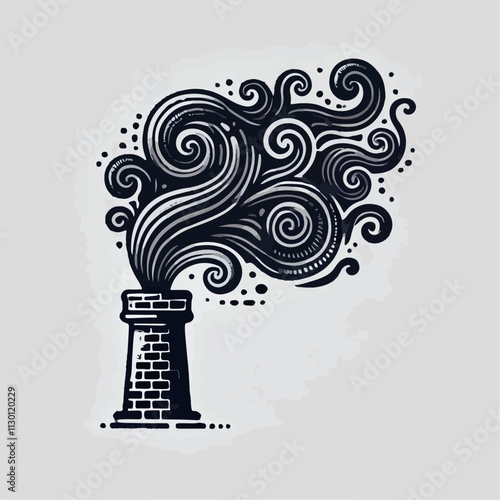illustration of spreading smoke 