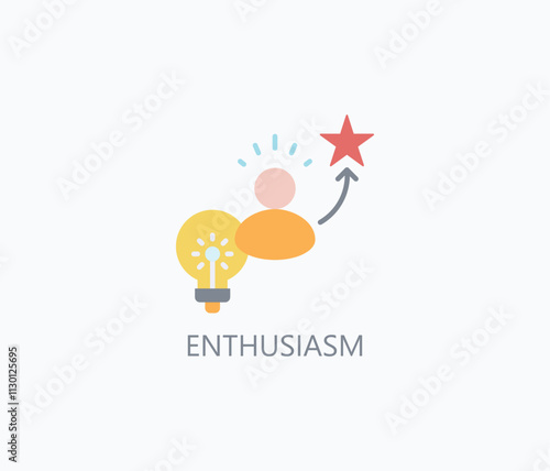 Enthusiasm Vector, Icon Or Logo Sign Symbol Illustration 