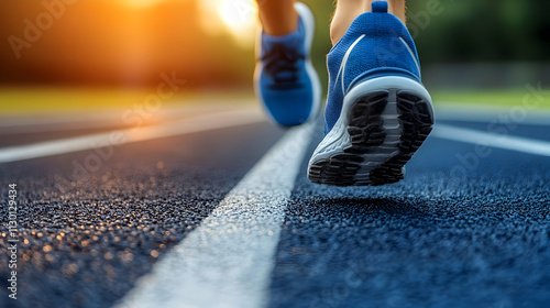 Runner's Feet on Track: Fit...