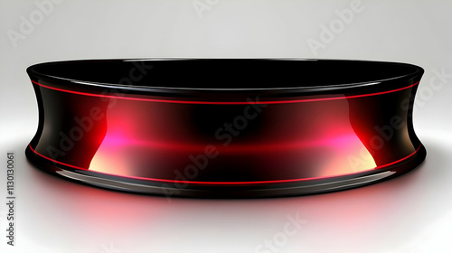 Sleek Red & Black Bowl Desi...