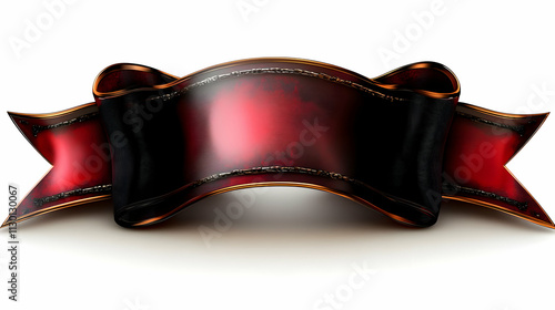 Elegant Red & Black Ribbon ...