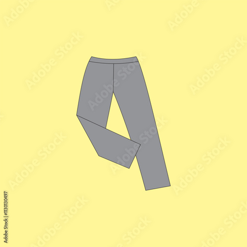 Men's formal pant vector illustration. Apparel outfit design
