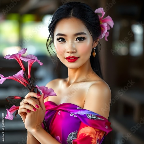 portrait of a woman in a nightclub