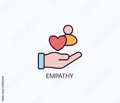 Empathy Vector, Icon Or Logo Sign Symbol Illustration 