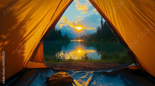 Sunrise Lake View from Tent...