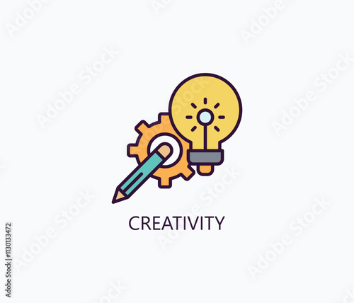 Creativity Vector, Icon Or Logo Sign Symbol Illustration 