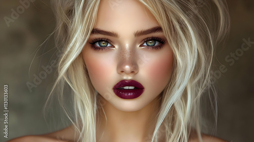 Stunning Blonde Woman with ...