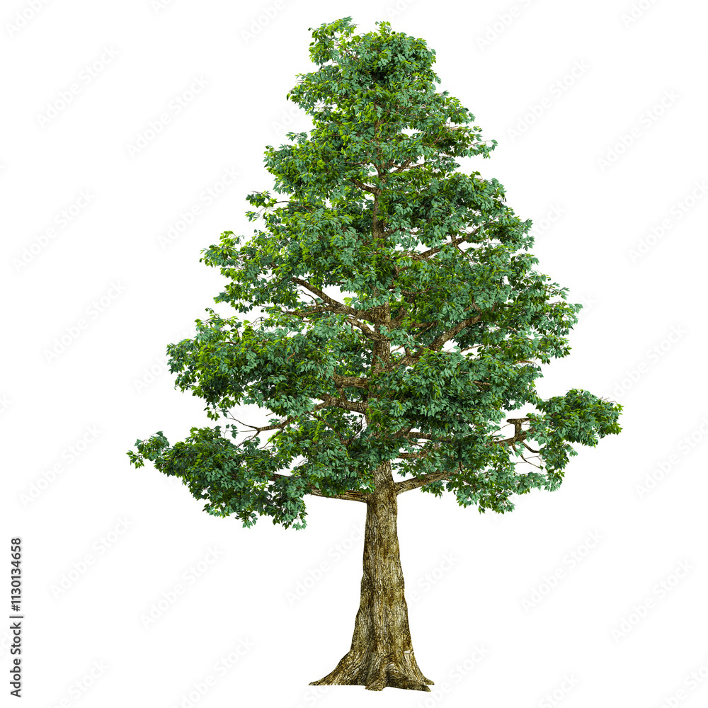 Fototapeta premium collection of Bhutan Cypress tree with realistic style