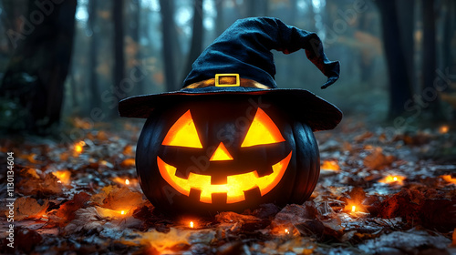 Spooky Jack-o'-lantern in A...