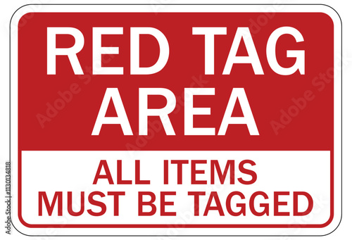 5S red tag sign