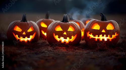 Glowing Jack-o'-lanterns Il...