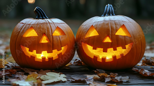 Carved Pumpkins Glow Bright...